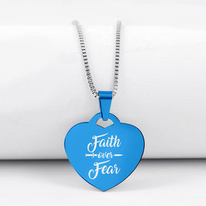 FAITH OVER FEAR NECKLACE 😍 60% OFF⭐️⭐️⭐️⭐️⭐️ REVIEWS