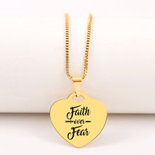 Load image into Gallery viewer, FAITH OVER FEAR NECKLACE 😍 60% OFF⭐️⭐️⭐️⭐️⭐️ REVIEWS
