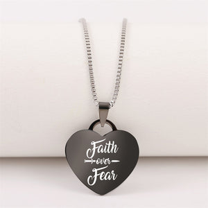 FAITH OVER FEAR NECKLACE 😍 60% OFF⭐️⭐️⭐️⭐️⭐️ REVIEWS