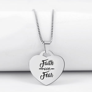 FAITH OVER FEAR NECKLACE 😍 60% OFF⭐️⭐️⭐️⭐️⭐️ REVIEWS