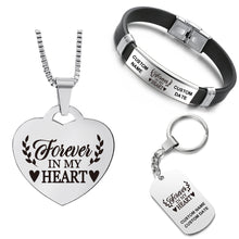 Load image into Gallery viewer, Forever In My Heart ❤️ Customized Bundle! Necklace + Bracelet + Keychain ❤️
