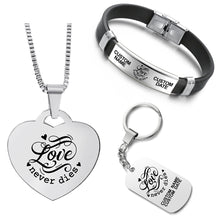 Load image into Gallery viewer, Love Never Dies ❤️ Customized Bundle! Necklace + Bracelet + Keychain ❤️
